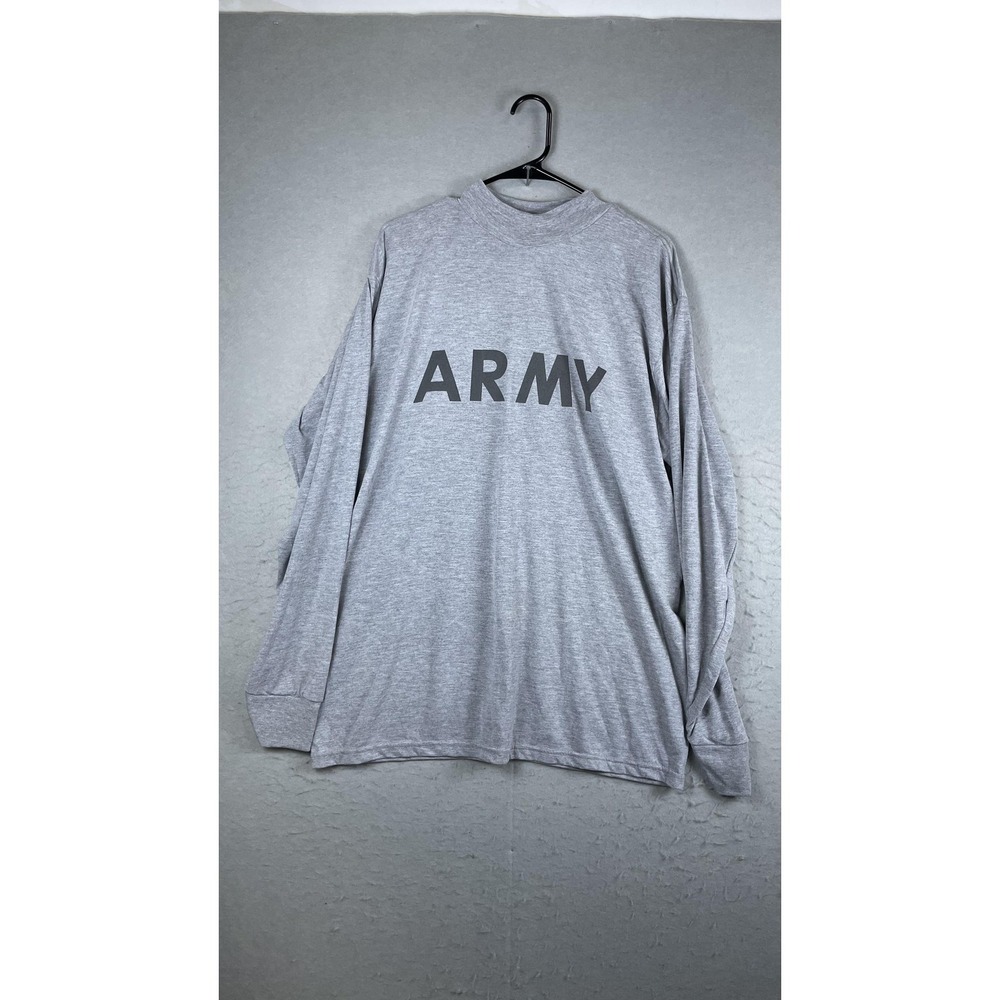 UNICOR Shirt Mens Large Gray Army IPFU Long Sleeve Physical Fitness Uniform‎